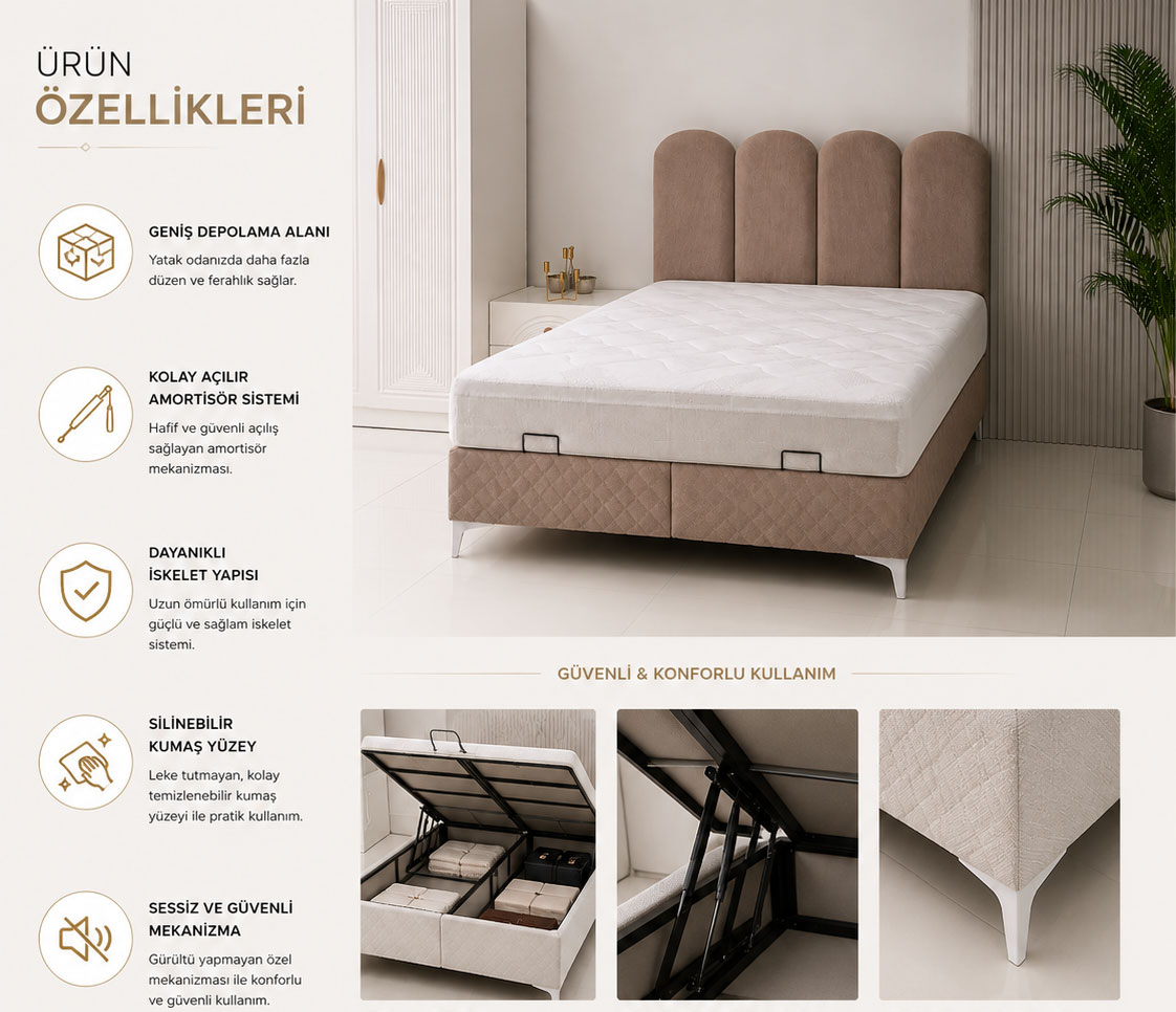 Çelikler Çift Kişilik Baza - Görsel 2